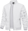 Men's Bomber Jacket Lightweight Casual Spring Fall Windbreaker Zip Up Coat with Pocket