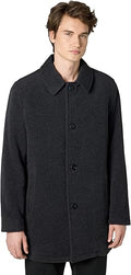 Men's Button Up Wool Plush Car Coat